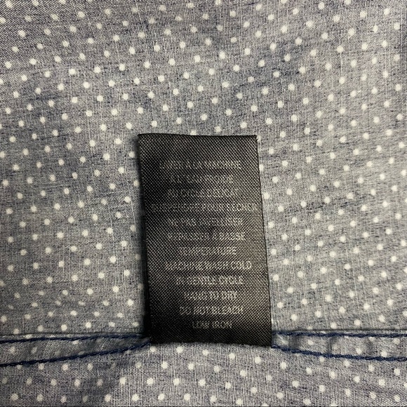 LE31 Simons Dotted Buttoned Down Men’s Long Sleeves Shirt Size Medium - Picture 8 of 8